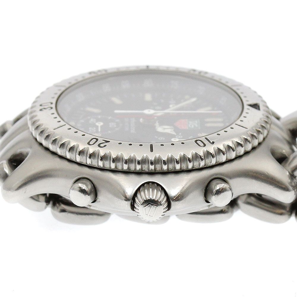 タグホイヤー TAG HEUER S 39.306 セル デイト クロノグラフ クォーツ メンズ_915337 リブ編み 腕時計(クォーツ) 