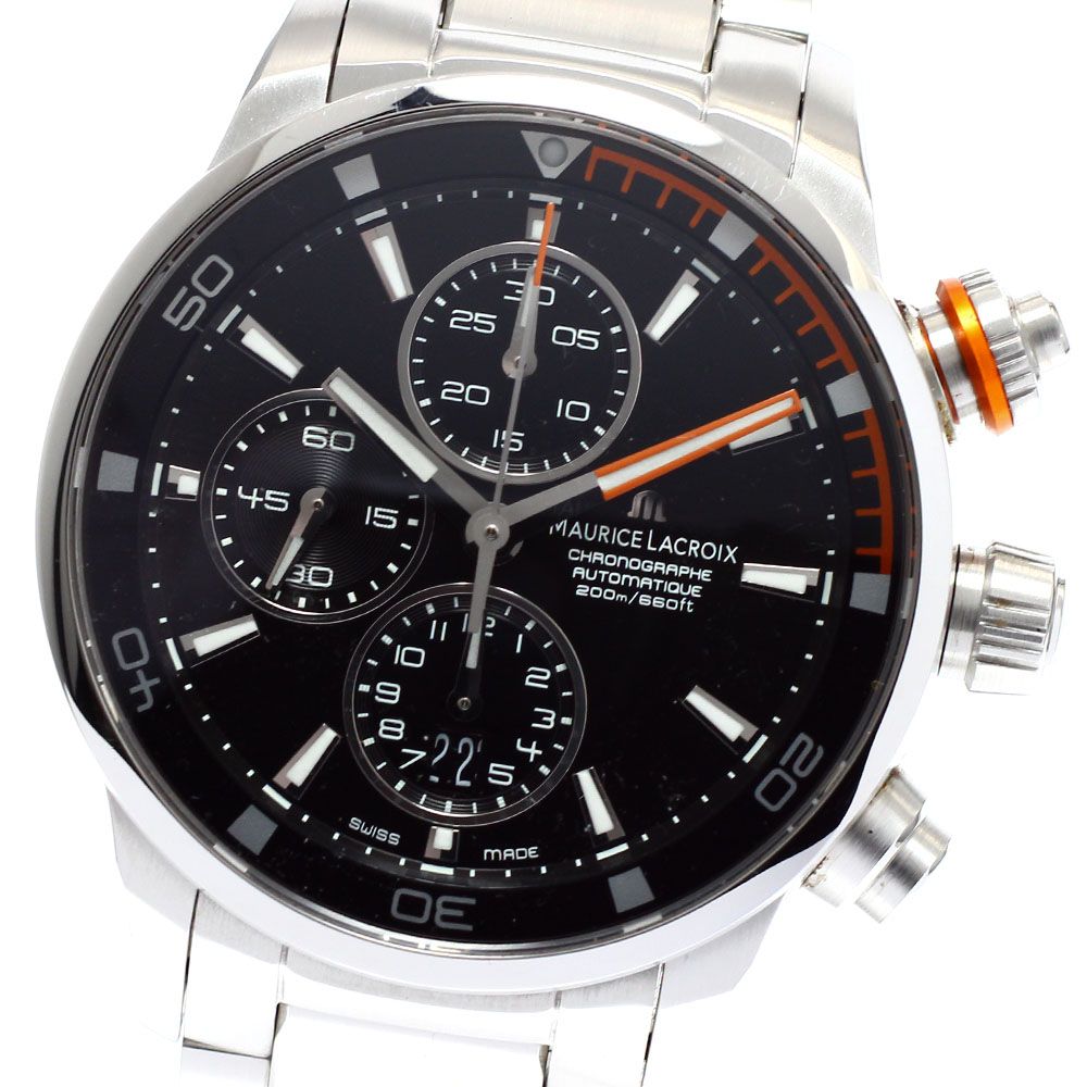 モーリスラクロア MAURICE LACROIX PT6008-SS002-332 ポントス S クロノグラフ 自動巻き メンズ 箱 保証書付き_916335
