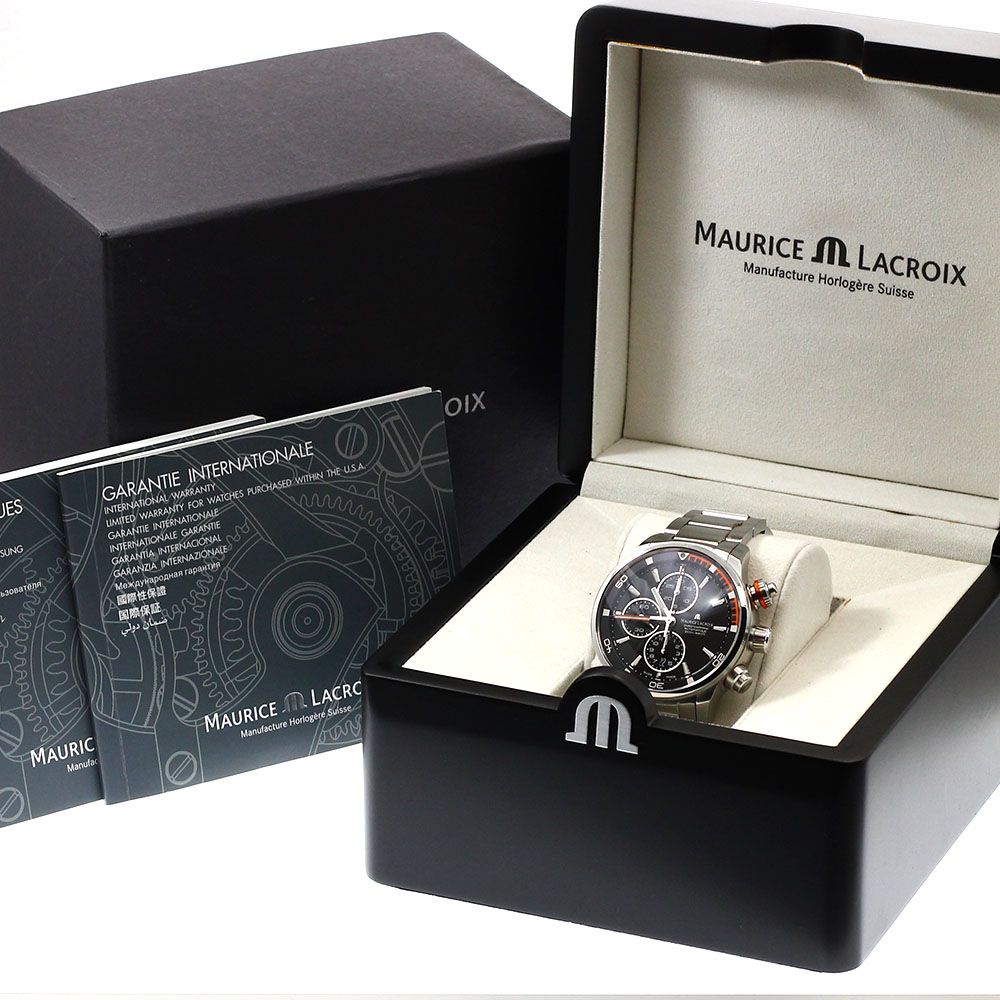 モーリスラクロア MAURICE LACROIX PT 6008 SS 002 332 ポントス S クロノグラフ 自動巻き メンズ 箱 保証書付き_916335