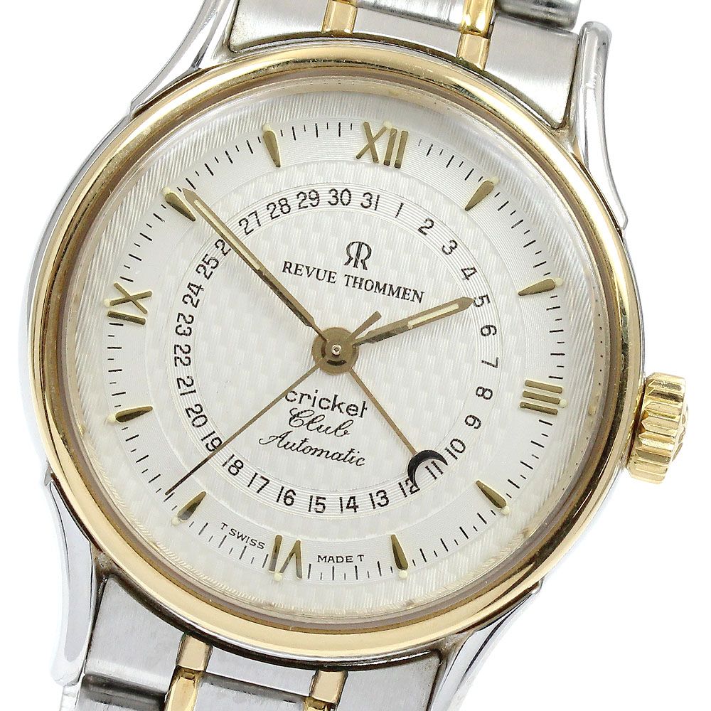 レビュートーメン REVUE THOMMEN 6114001 クリケットクラブ ポインターデイト 自動巻き メンズ保証書付き_915332