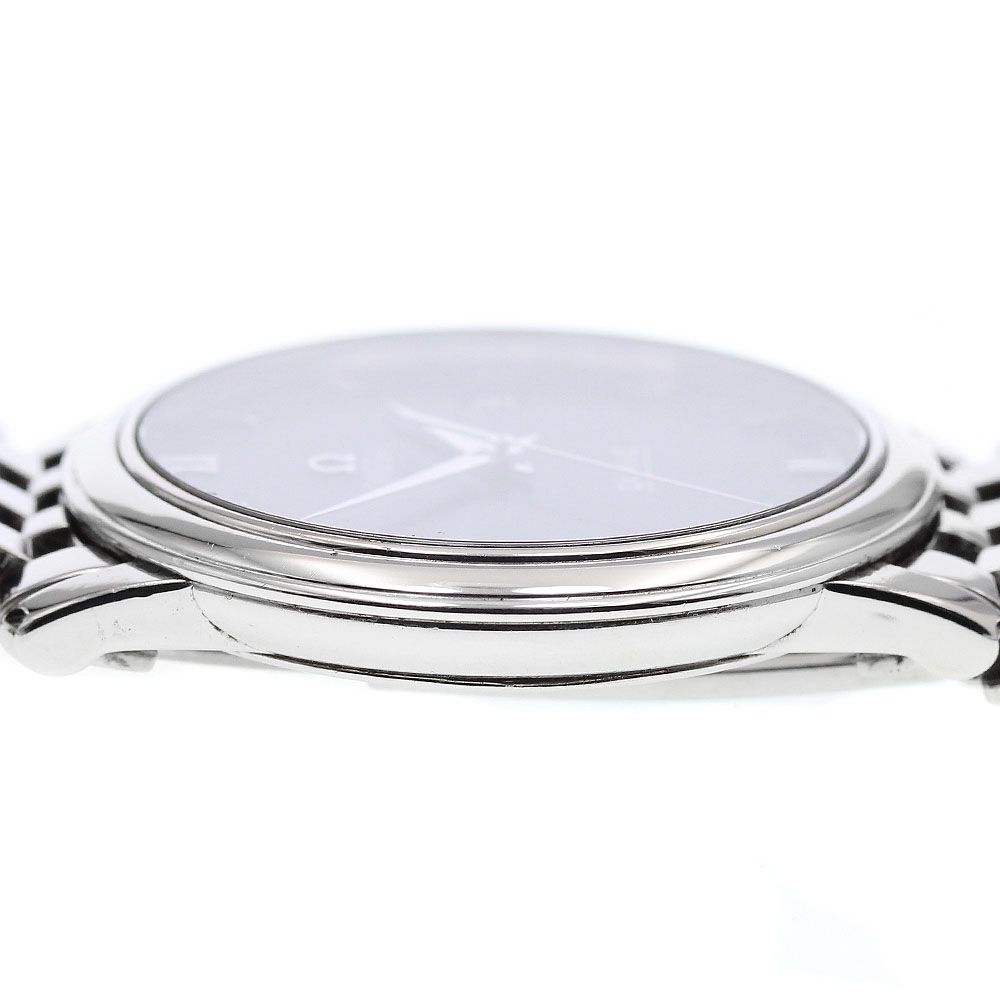 オメガ OMEGA 4510 52 デビル プレステージ デイト クォーツ メンズ_916227 休日コーデ ストライプシャツ