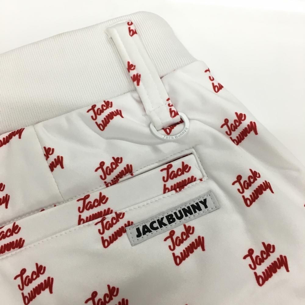 ジャックバニー パンツ 白×レッド ロゴ総柄 裏起毛 メンズ 5 L ゴルフウェア モデル Jack Bunny WWW_NOITHATQUANGTHANH_NET