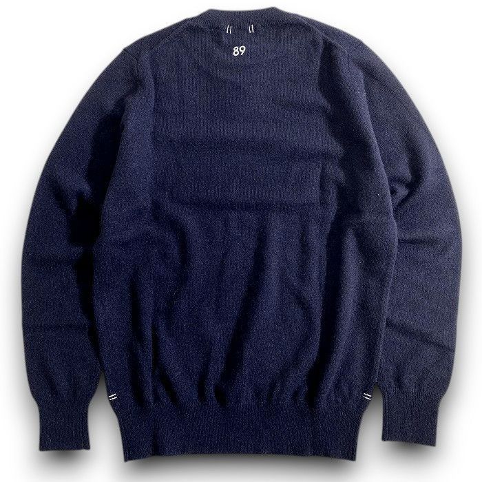 パーリーゲイツ ゴルフ ESSENTIAL SERIES ピュアカシミヤ フライングラビット刺繍 薄手 クルーネック 丸首 長袖 ニット セーター ゴルフウェア レディース 055-2970002 定価3.3万 ネイビーブラック 036 51020w04 LLC-HASEGAWATOSO_COM