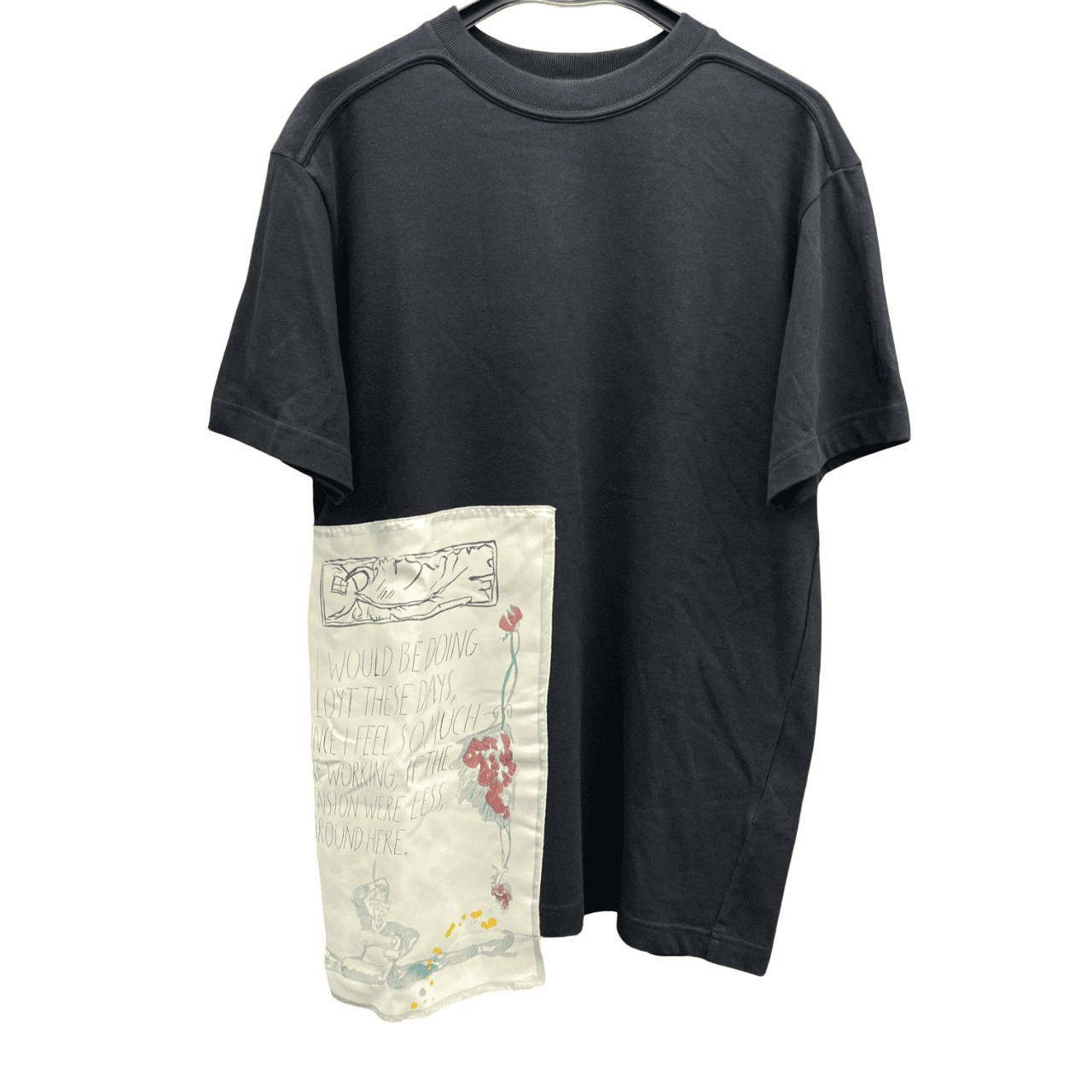 DIOR ディオール 19AW RAYMOND PETTIBON レイモンド ペティボン Tシャツ 943J609G0554 シルクパッチ Mサイズ ドッキング コットン シルク christian dior クリスチャン ABランク 鑑定済