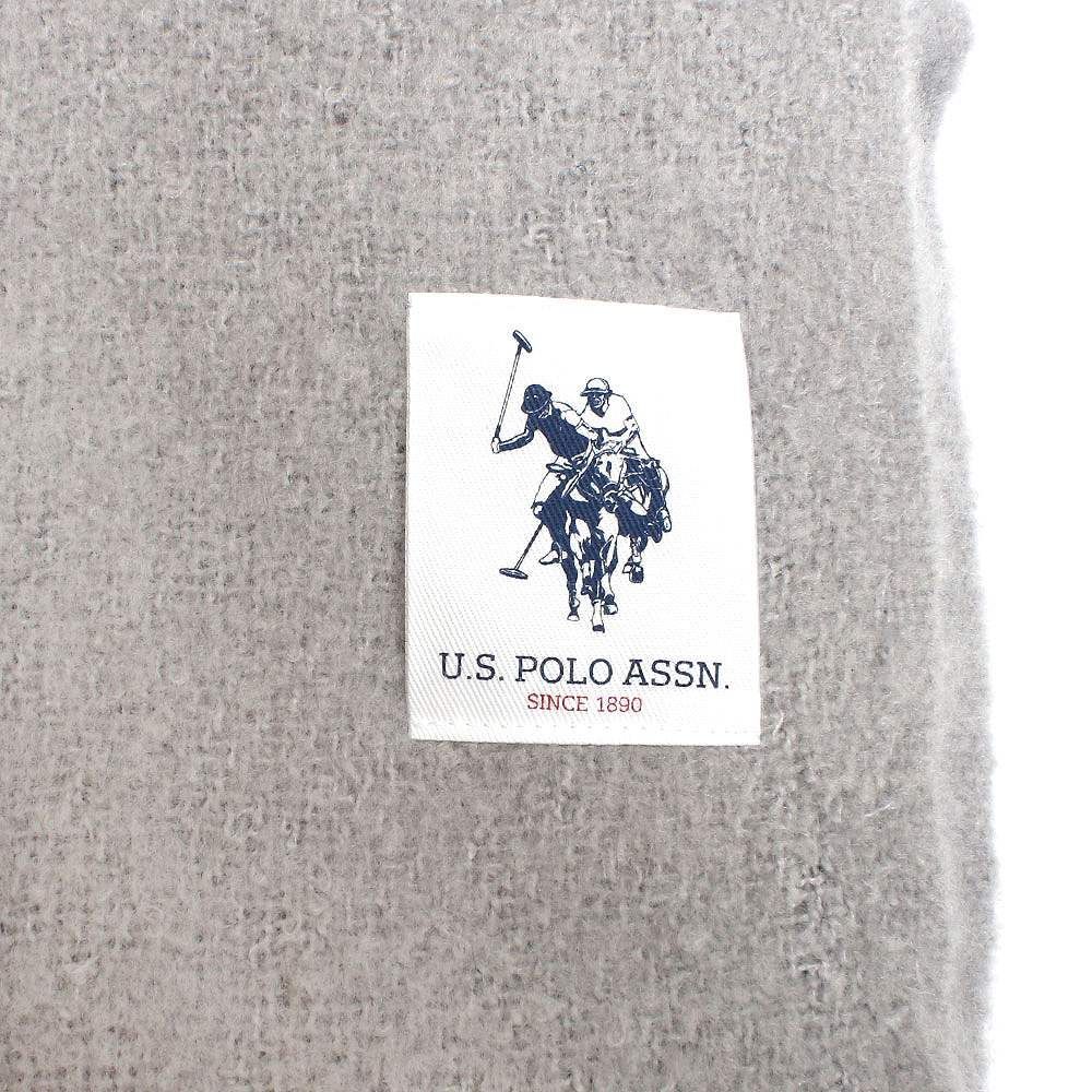 ユーエスポロアッスン U.S.POLO ASSN マフラー メンズ レディース 大判 ストール グレー ブランド おしゃれ 記念 プレゼント ギフト