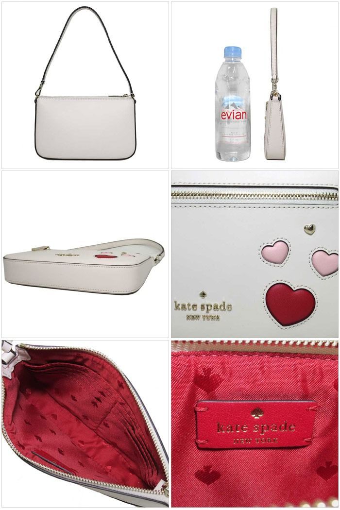 ケイトスペード ポーチ ハンドバッグ kate spade NEW YORK SWEET HEART レザー ハート リストレット KA613 960 ホワイト系マルチ アウトレット