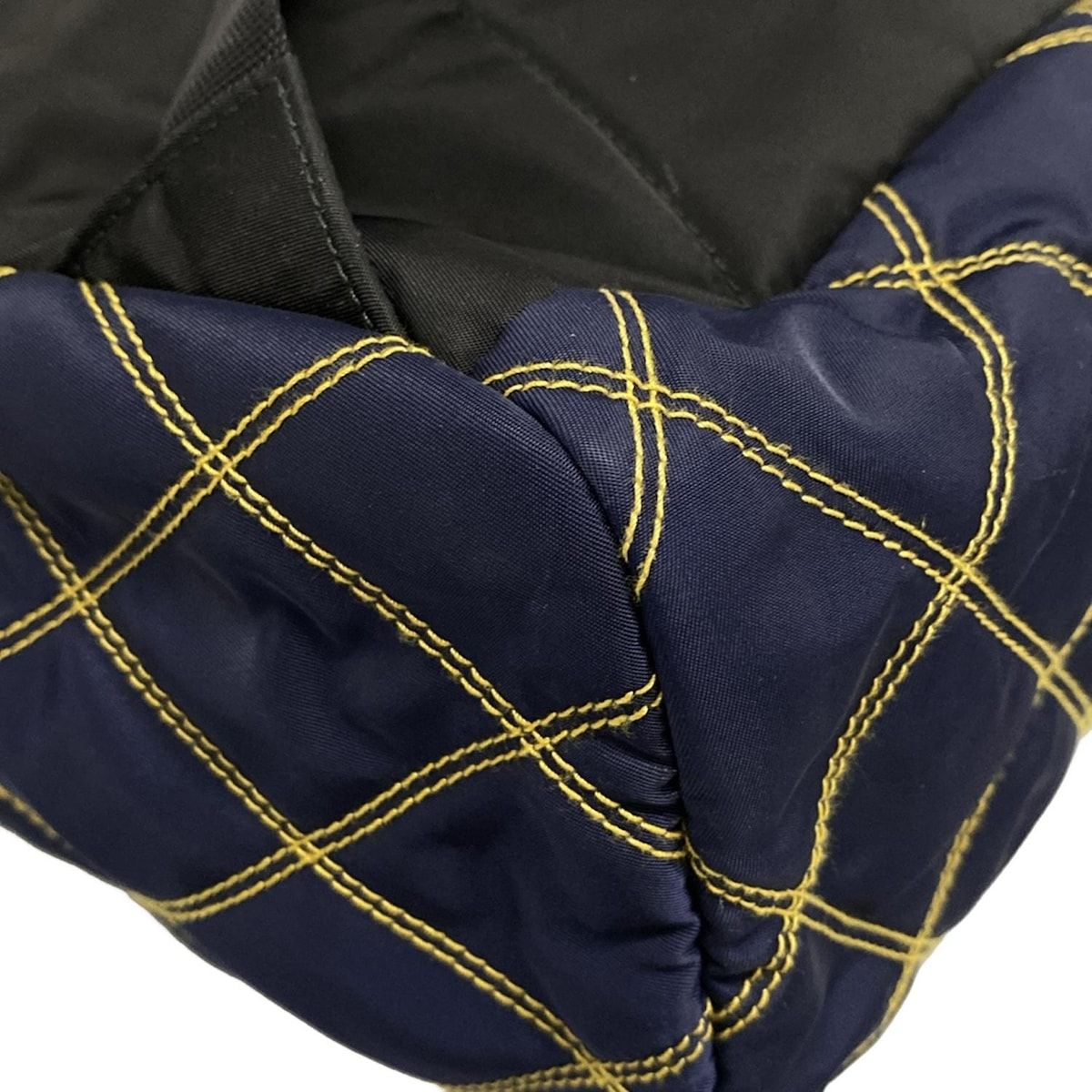 PRADA プラダ リュックサック - 黒×ダークネイビー×マルチ キルティング レザー DECORATOM_COM_BR