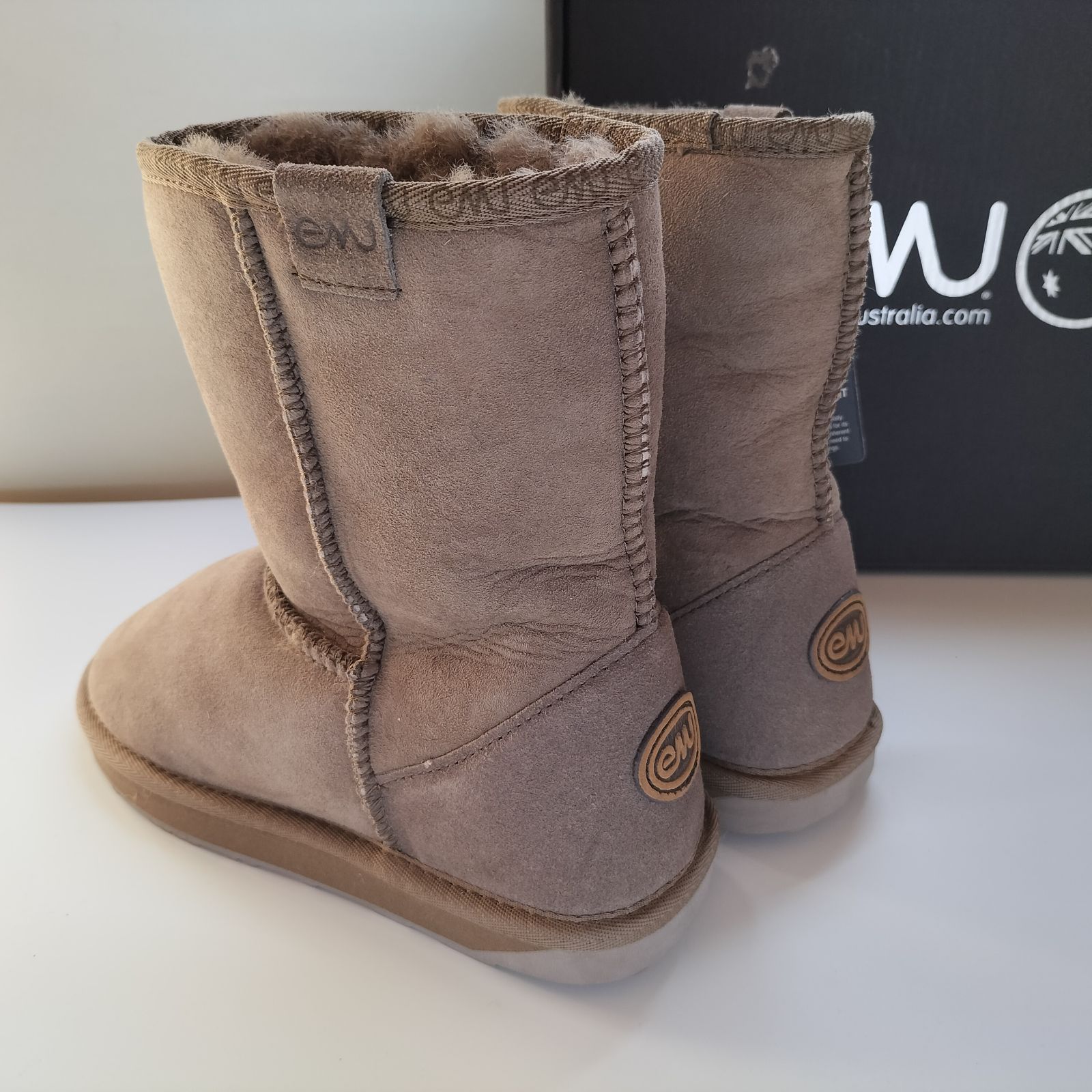 emu エミュー ムートンブーツ 22㎝ シープスキン 羊革 スエードブーツ
