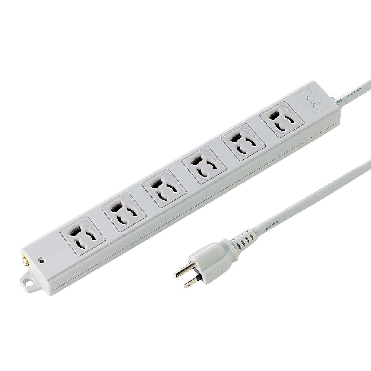 新品　6個口 裏面マグネット・通電ランプ付き 3P抜け止めタップ 10m Supply) TAP-K6-10 サンワサプライ(Sanwa