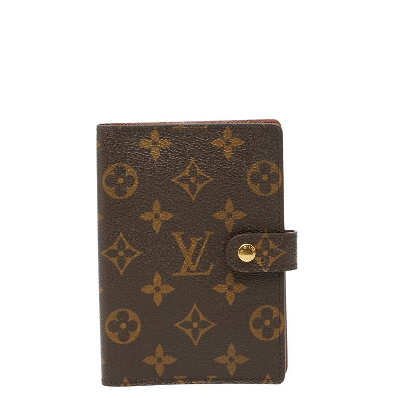 ルイ ヴィトン モノグラム アジェンダPM R20005 ブラウン PVC レザー レディース LOUIS VUITTON 1-0236660