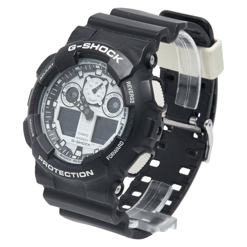 カシオ G SHOCK GA 100 BW 1 A ブラック ステンレススチール 樹脂系 メンズ CASIO 0236752