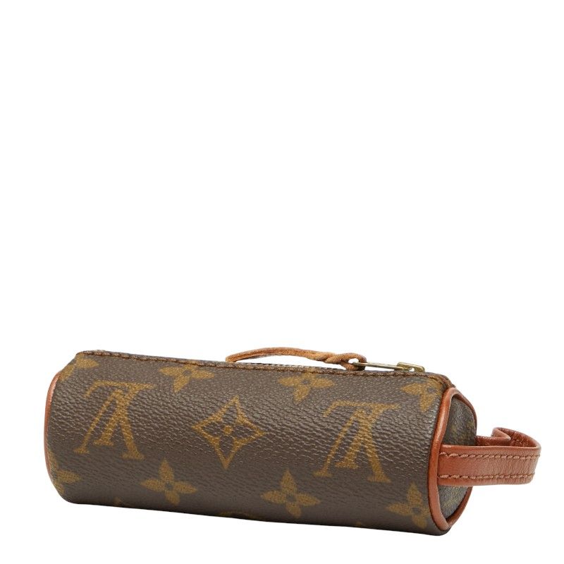 ルイ ヴィトン モノグラム エテュイ トロワ ボールドゥ ゴルフ ポーチ ゴルフボールケース M58249 ブラウン PVC レザー レディース LOUIS VUITTON 1-0237786