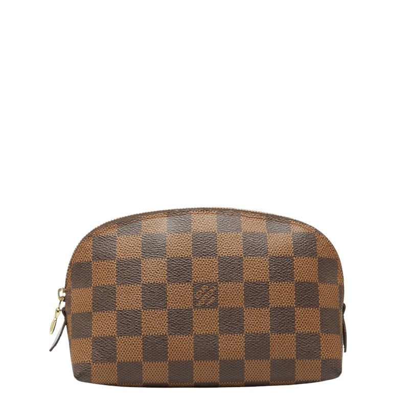 ルイ ヴィトン ダミエ ポシェット コスメティック PM N47516 ブラウン PVC レザー レディース LOUIS VUITTON 1-0239689