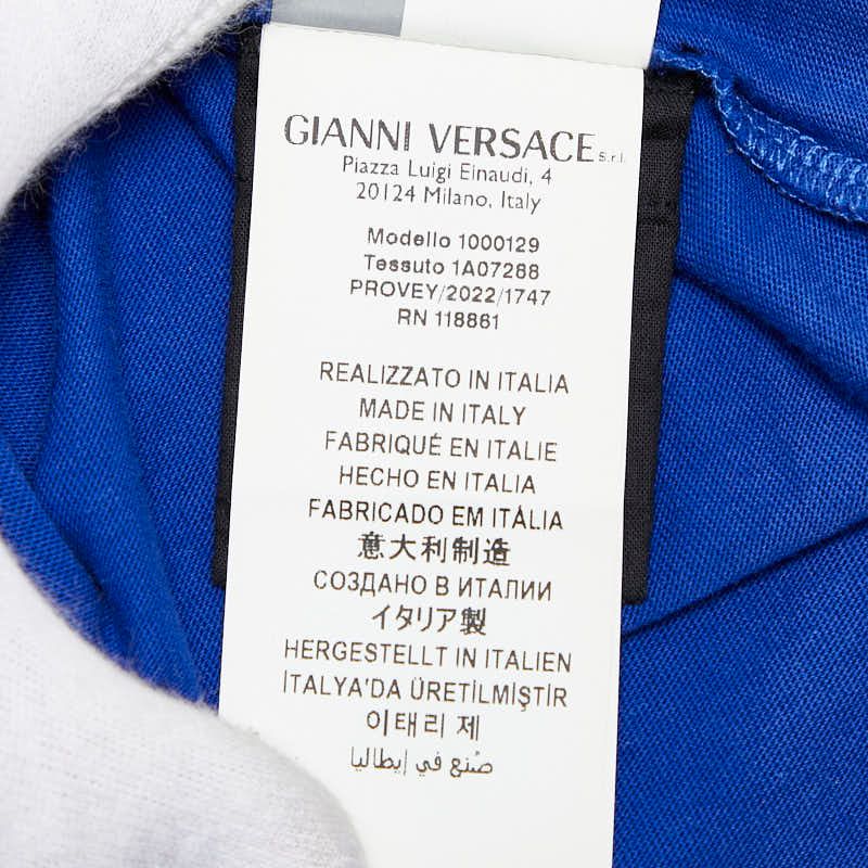  ヴェルサーチェ Greek Masks T-Shirt Tシャツ サイズ12 A ブルー マルチ コットン キッズ VERSACE 1-0239699 Tシャツ トップス
