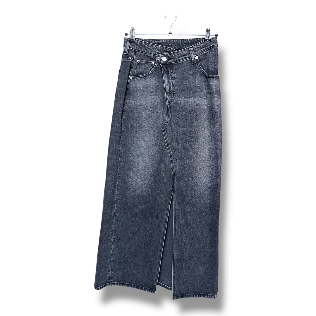 FRAY I.D フレイアイディー デニムスカート 定価23100円 スリット ロングデニムスカート ALL Lead the future レディース サイズ0 ブラック系 秋 ゴーゴー古着マルイ北千住店 22 No.K787