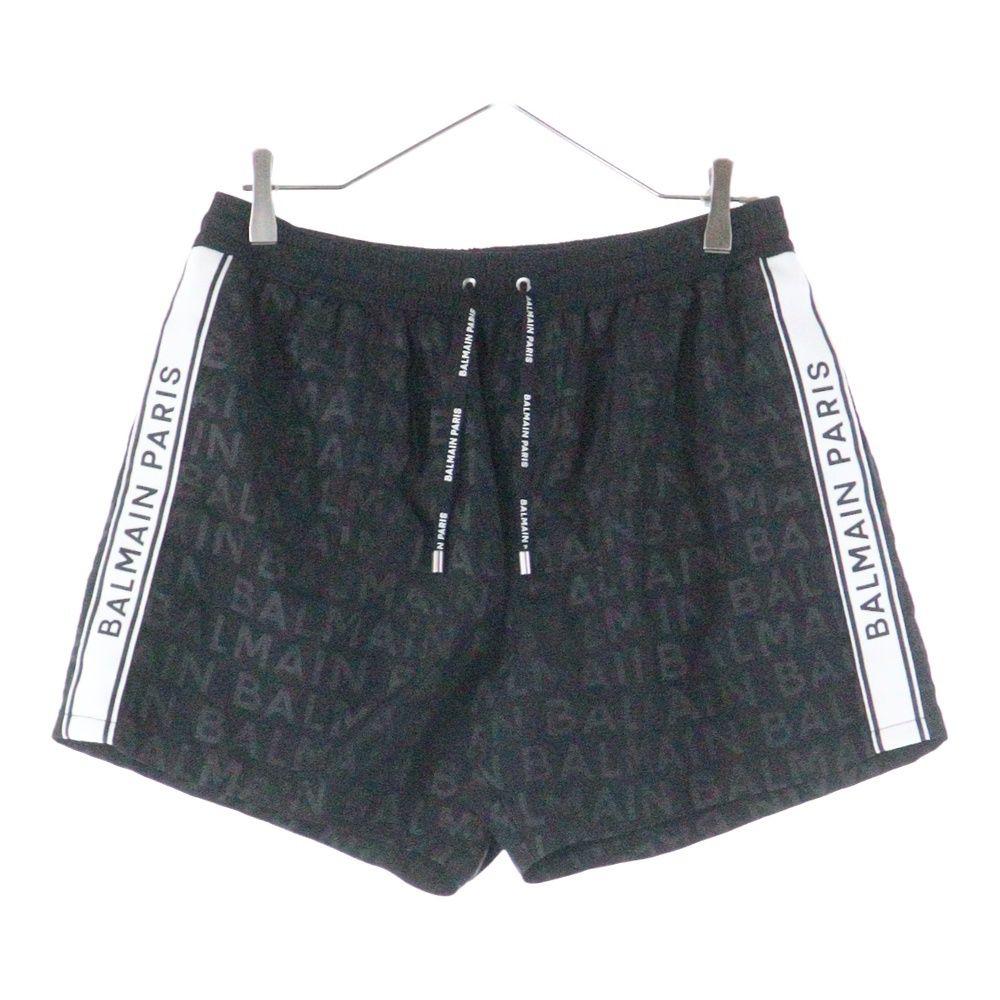 BALMAIN バルマン リピートロゴトラックショーツ スイムショーツ ブラック