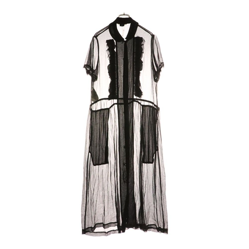 COMME des GARCONS コムデギャルソンコムデギャルソン 24 SS ティアードフリルノースリーブワンピース ブラック RM-O 013