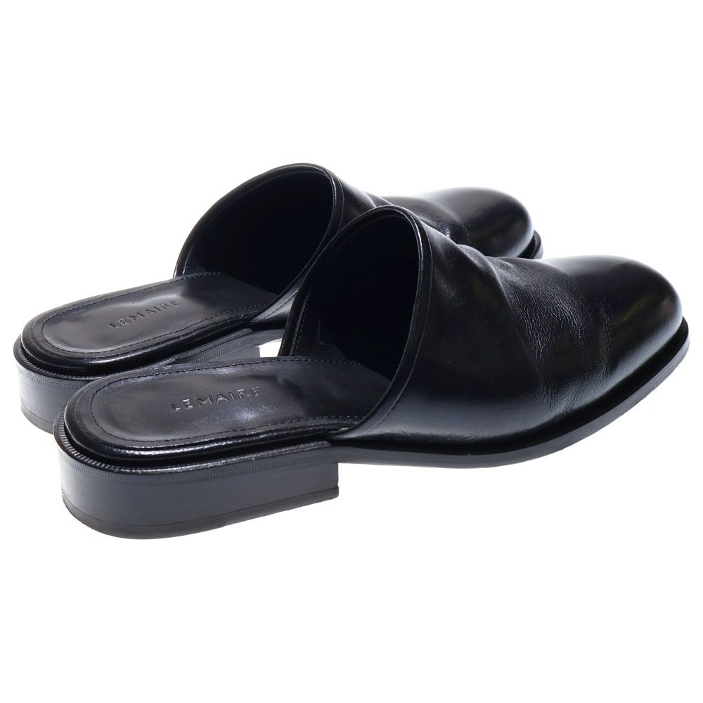  LEMAIRE ルメール SQUARE MULE FO 0033 LL 0042 スクエア レザーミュール ブラック サンダル 靴