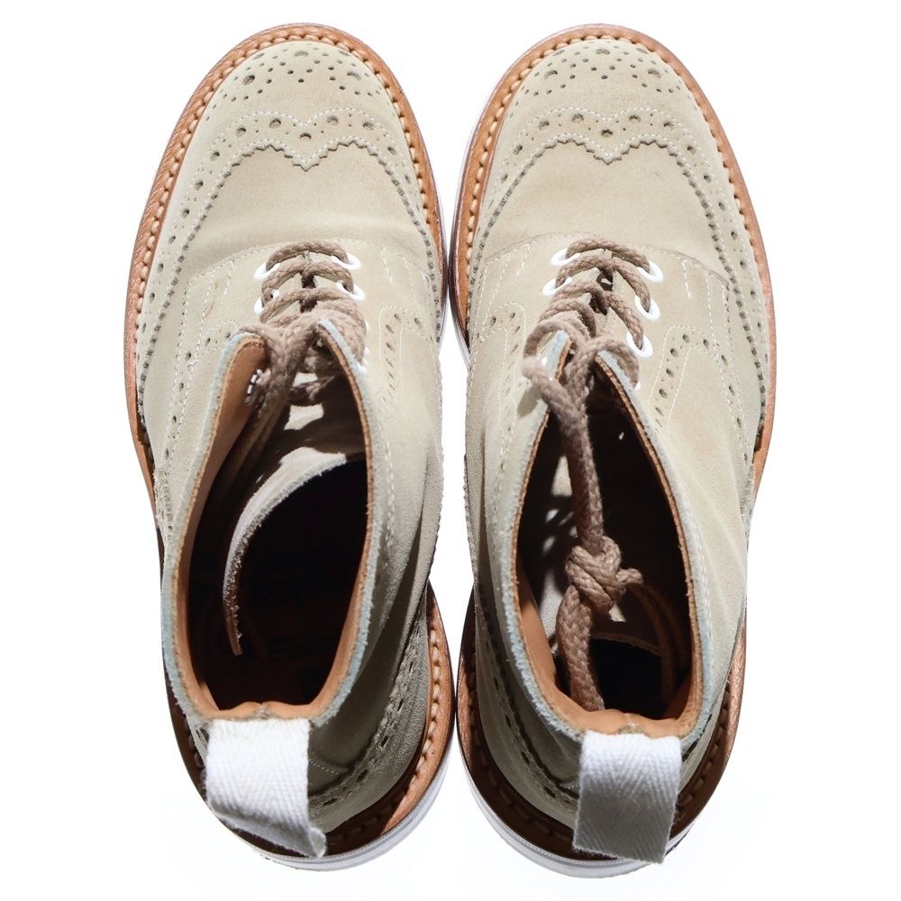  Tricker s トリッカーズ ウイングチップ スウェード カントリーブーツ レースアップ ベージュ 2508119 その他 靴