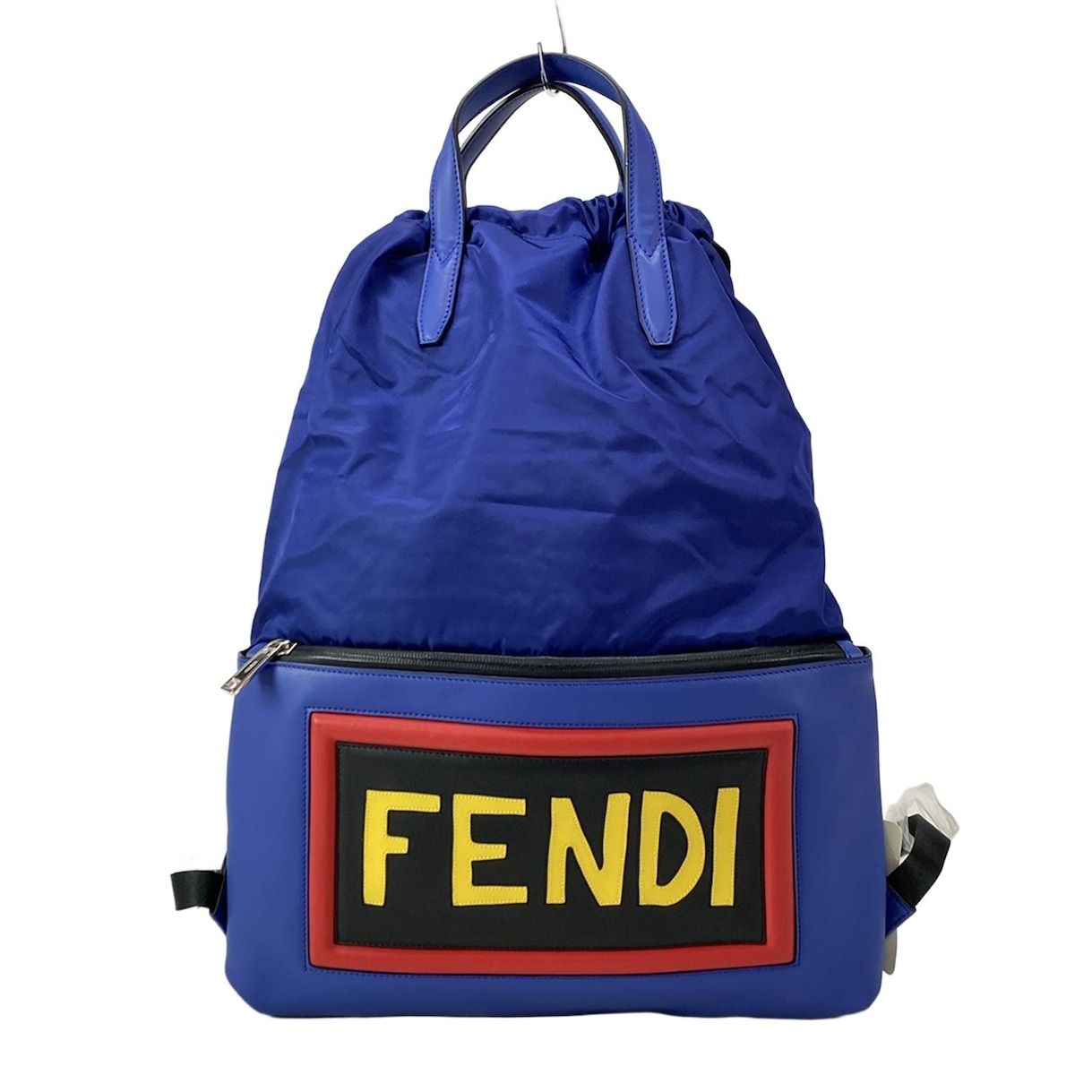 FENDI フェンディ リュックサック - 7VZ034 ブルー×レッド×マルチ レザー