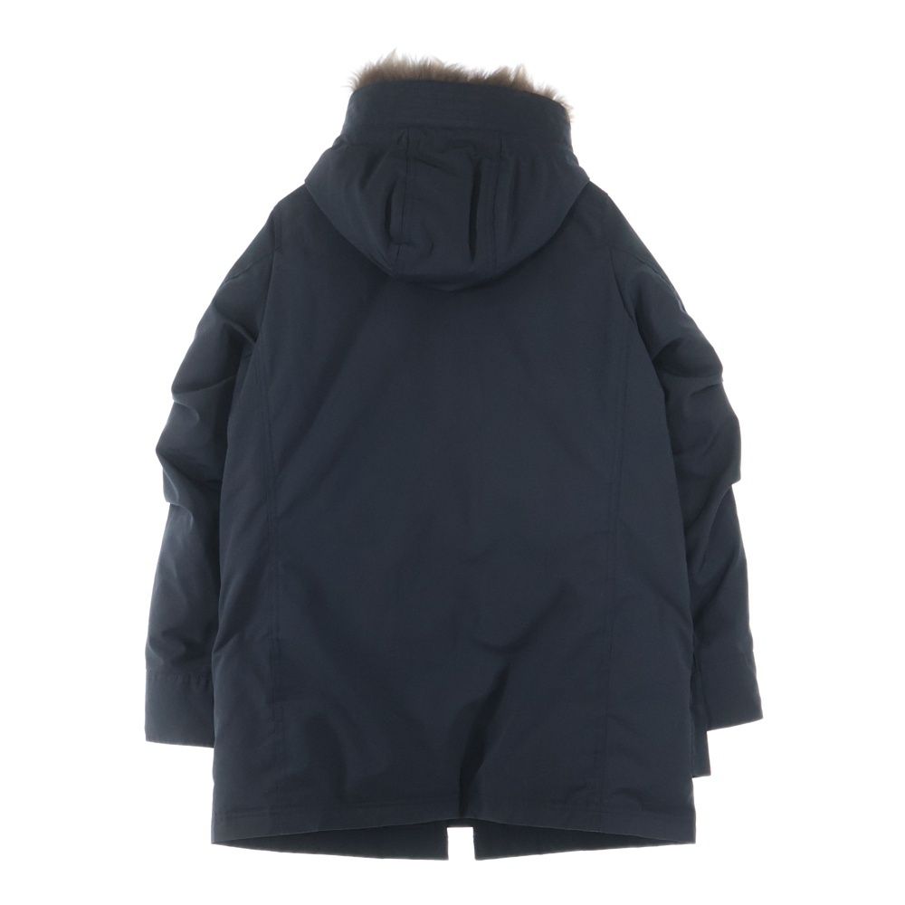 Nishikawa Down ニシカワダウン ×NANO UNIVERSE ナノ ユニバース ジップアップフーデッドファーダウンジャケット ブラック