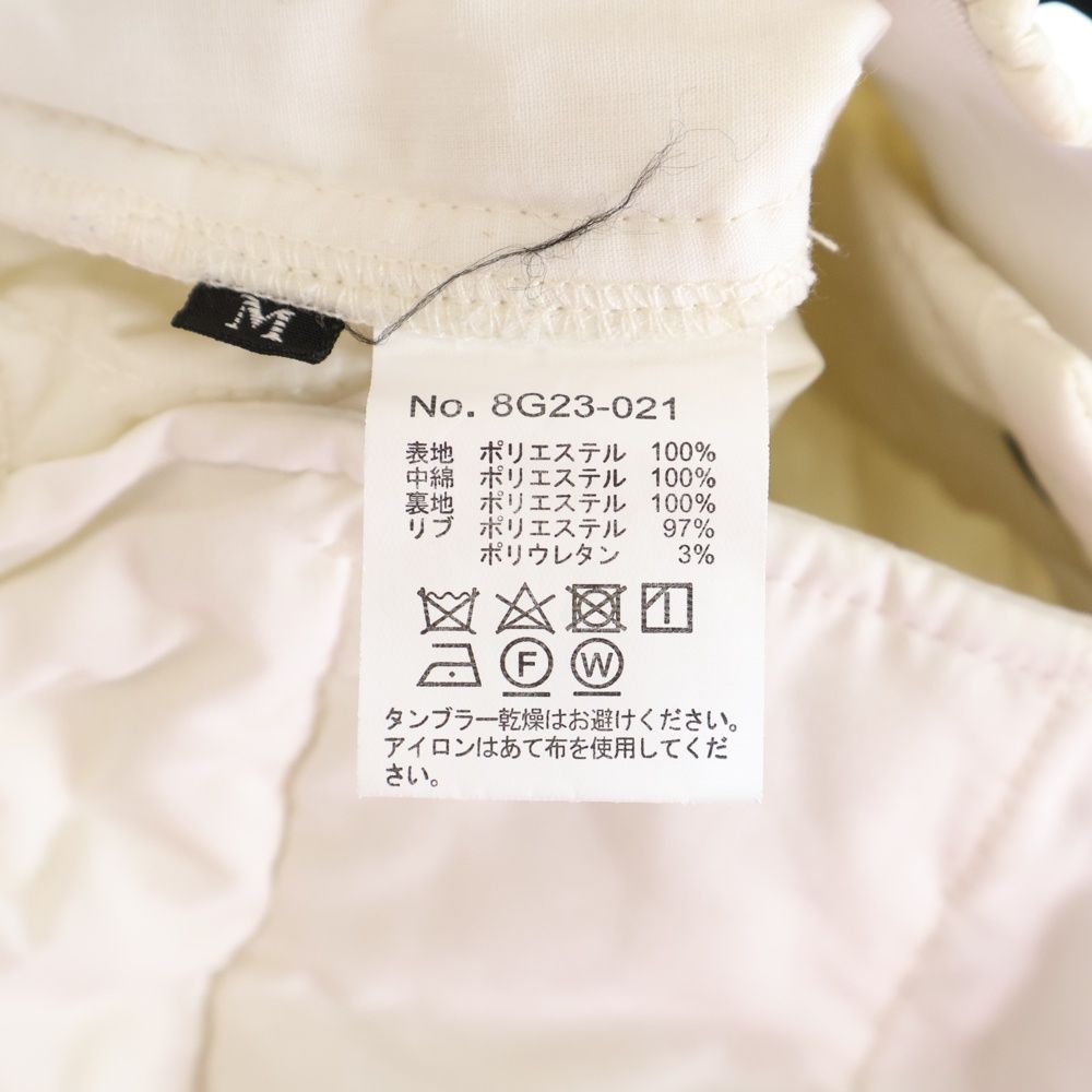 8G SHOOT ロゴ入りホワイトパンツ 8G SHOOT (エイジシュート) LOGO PATTERN QUILTING PANTS ロゴパターン