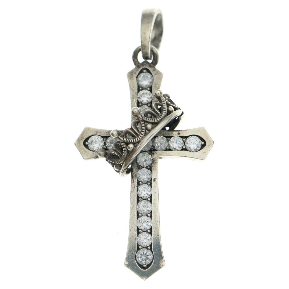 Justin Davis ジャスティンデイヴィス クロスクラウンネックレス シルバー