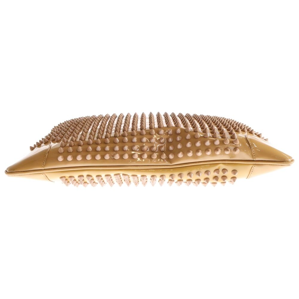 CHRISTIAN LOUBOUTIN クリスチャンルブタン スタッズデザイン 2Way チェーンショルダー クラッチバッグ ブラウン 3120258 DECORATOM_COM_BR