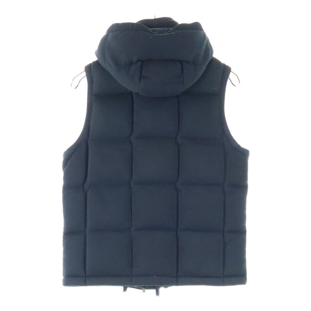 MONCLER モンクレール ワッペンロゴ コットン フーデッド ジップアップ ダウンベスト ブラック 220918428100 90054