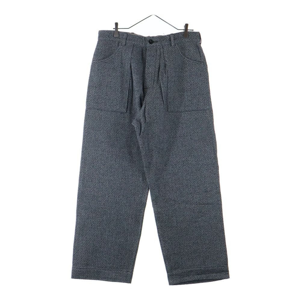 NO BRAND ノーブランド WILLOW PANTS ウール混 コットン スラックスパンツ グレー