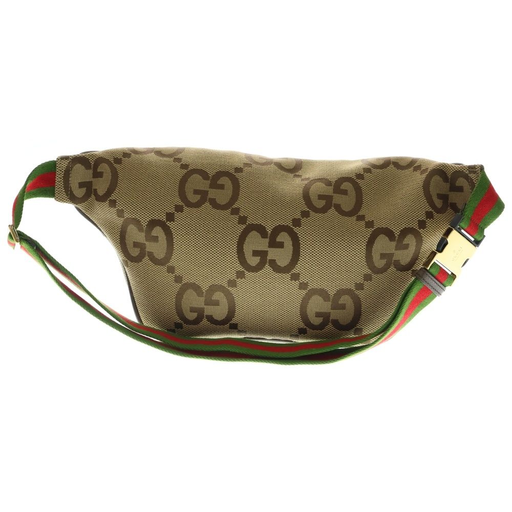 GUCCI グッチ ジャンボGG ウエストバッグ ベージュ キャンバス ショルダーバッグ 696031