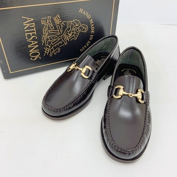 ARTESANOS アルテサノス ホースビット レザー ローファー シューズ 革靴 HORSE BIT LOAFER レディース サイズ37 ブラウン 靴 DF17151