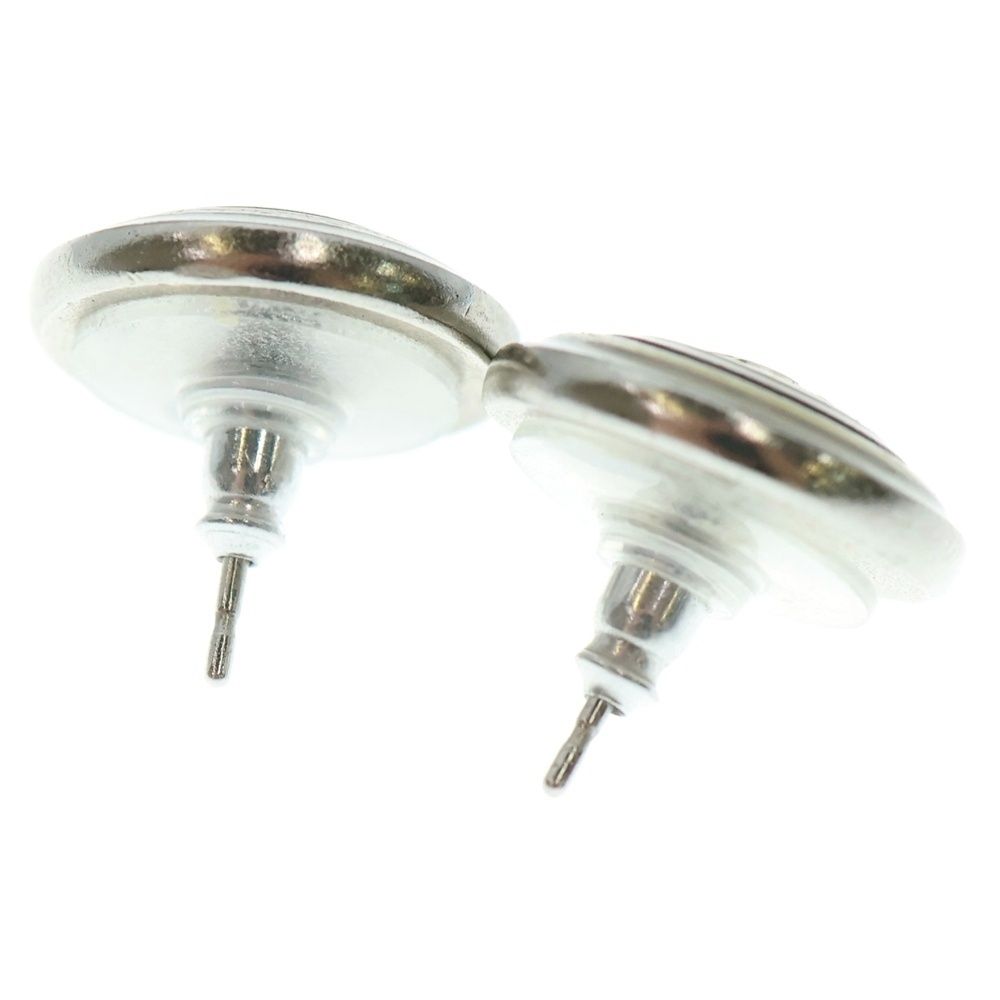 CHANEL シャネル ココマークラウンドピアス イヤー シルバー金具 ベージュ 07C