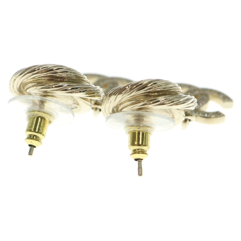 CHANEL シャネル ココマーク ロゴ ピアス イヤー シャンパンゴールド