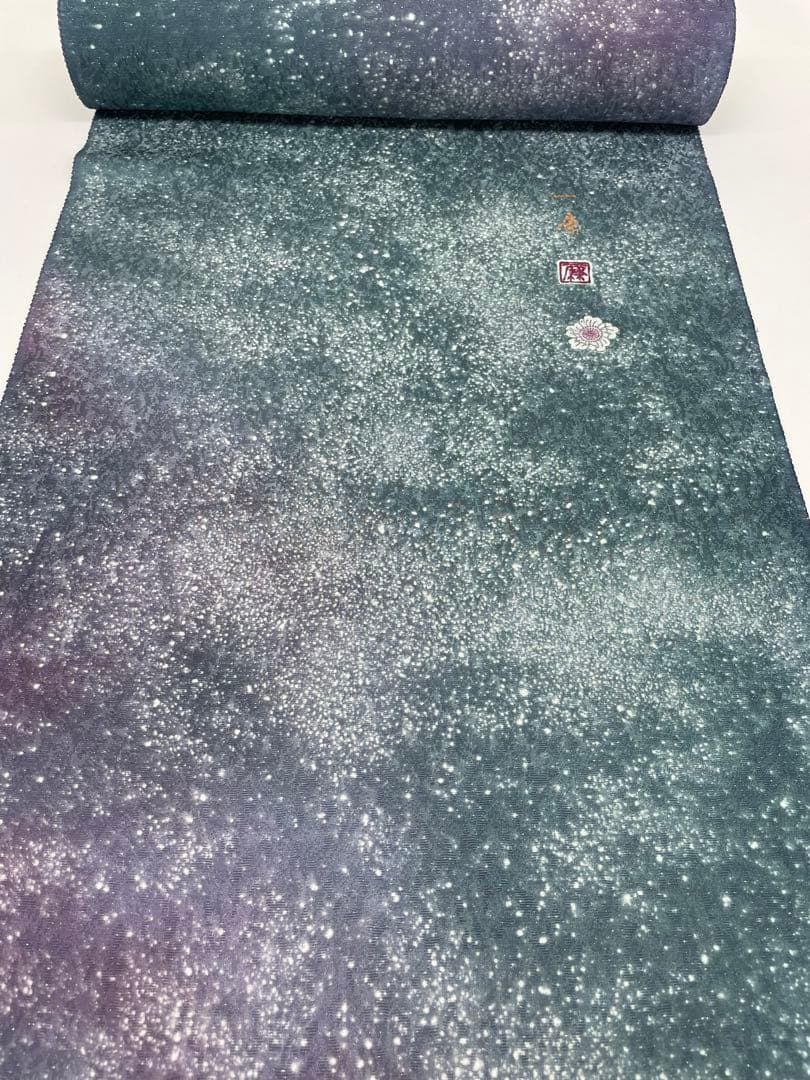 小紋 吉野一廉 銀通し 辻ヶ花 落款入 正絹 反物 - メルカリ