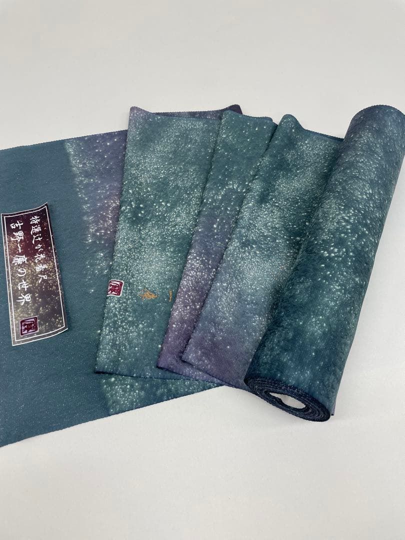 小紋 吉野一廉 銀通し 辻ヶ花 落款入 正絹 反物 - メルカリ