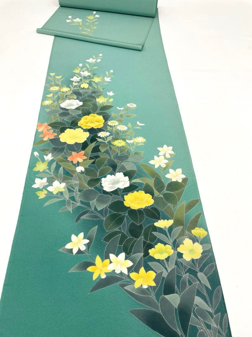 付け下げ 手描 落款入 浜ちりめん 正絹 反物 - メルカリ