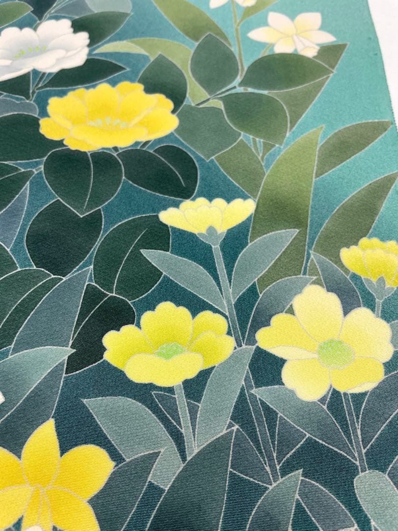 付け下げ 手描 落款入 浜ちりめん 正絹 反物 - メルカリ