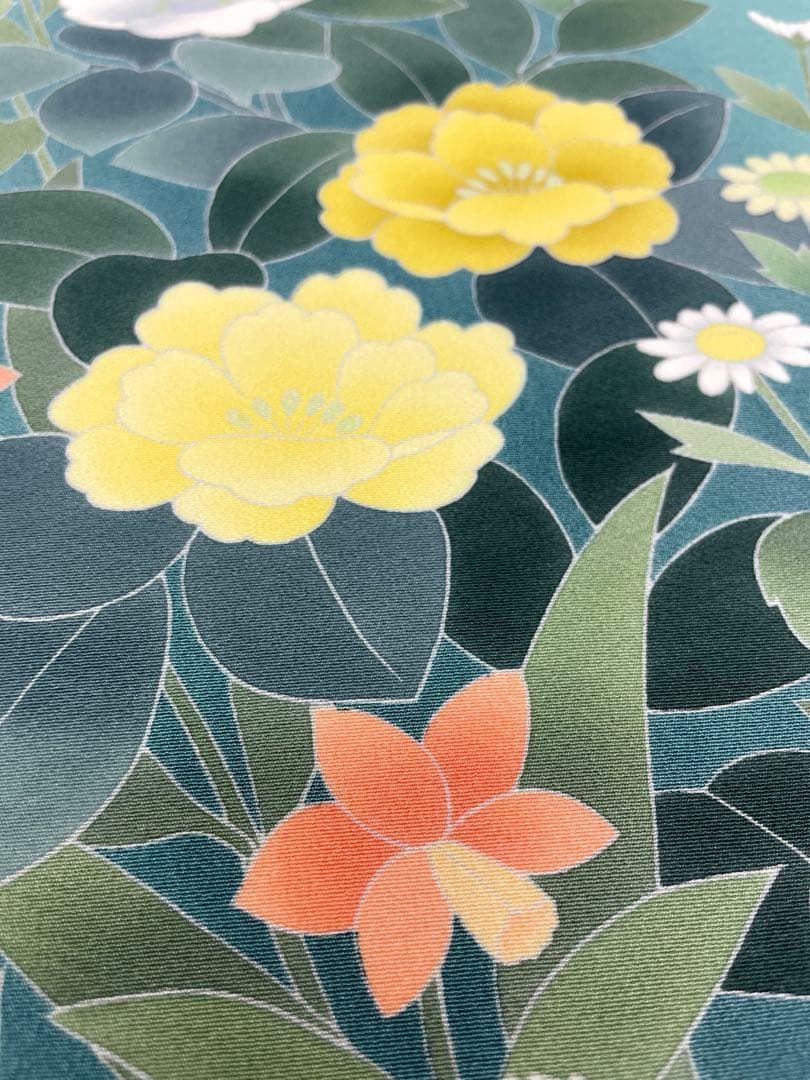 付け下げ 手描 落款入 浜ちりめん 正絹 反物 - メルカリ