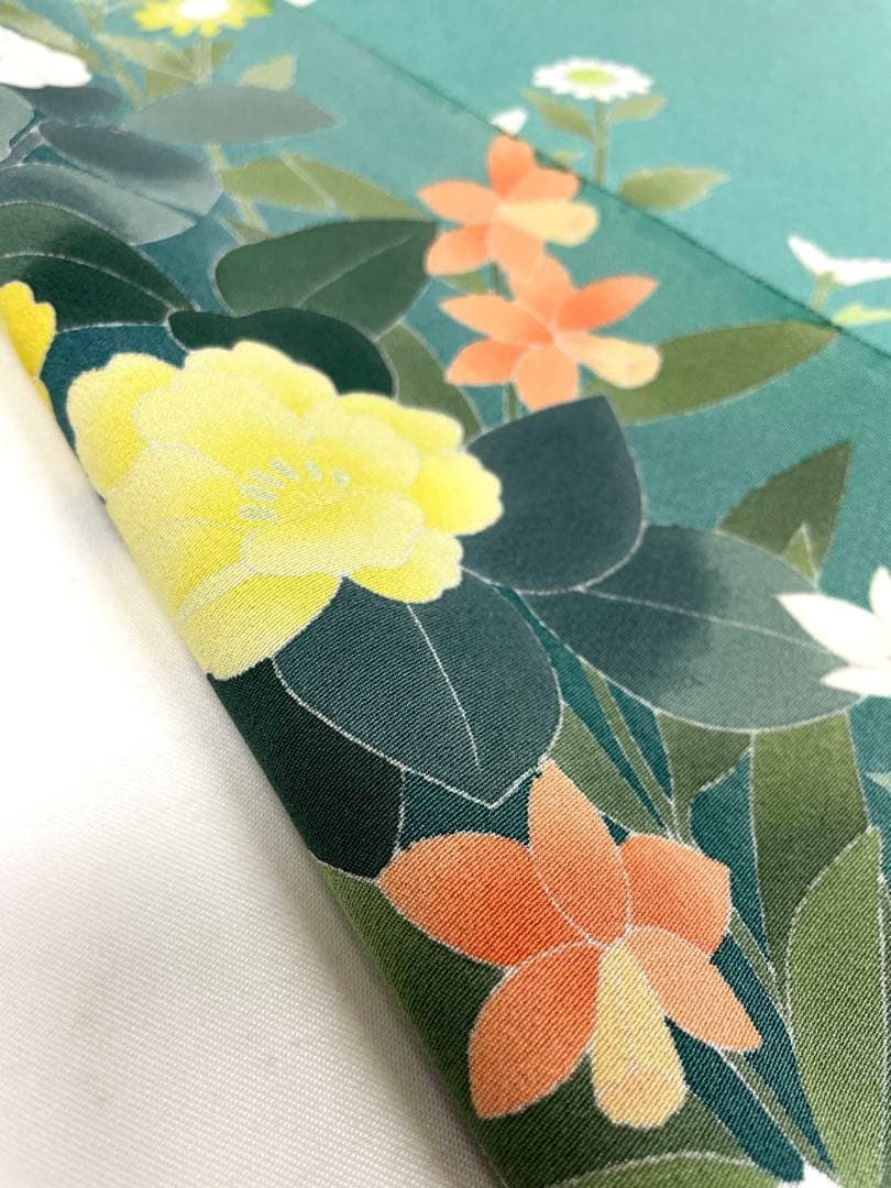 付け下げ 手描 落款入 浜ちりめん 正絹 反物 - メルカリ