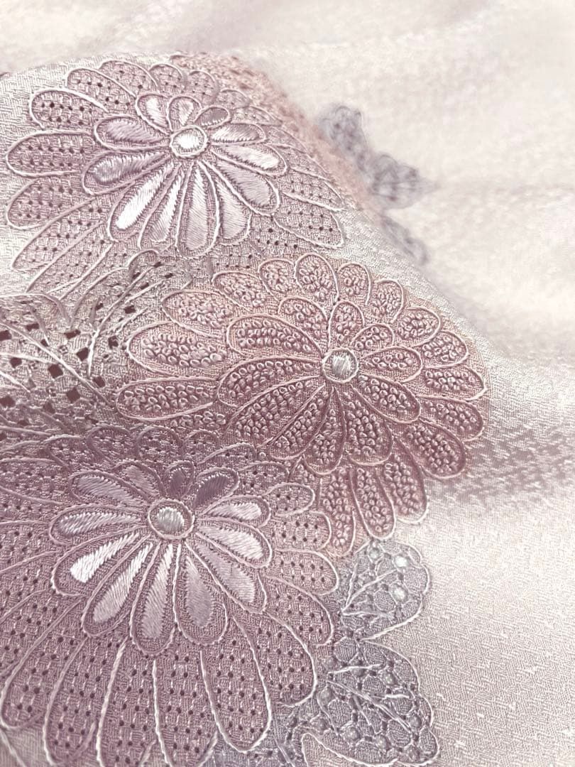 付け下げ 汕頭刺繍 相良刺繍 正絹 反物 付け下げ 汕頭刺繍 相良刺繍 正絹 反物