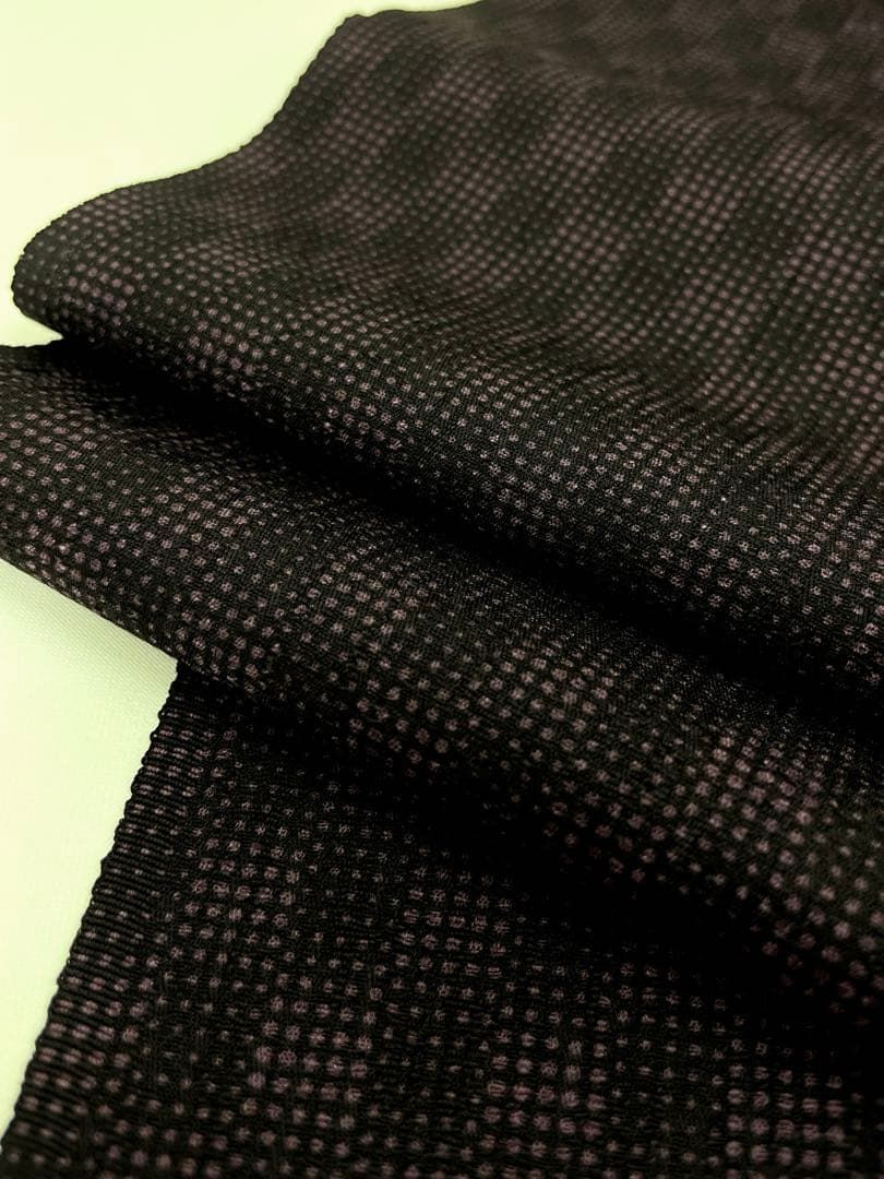 小紋 市松に露芝 正絹 反物 小紋 市松模様 日本の絹 正絹 反物 - メルカリ