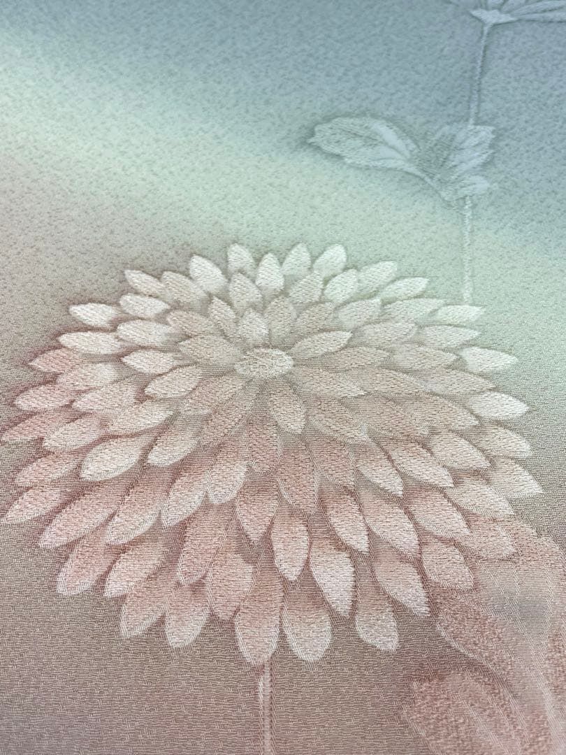 付け下げ 螺鈿 金彩 紋意匠 桑染色 正絹 反物 J-257 ファッション 付け