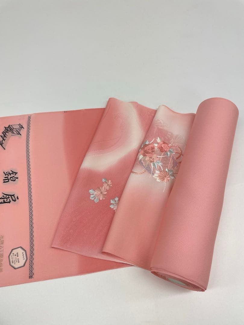 付け下げ 刺繍 紋意匠 八掛付 正絹 反物 T8942 - メルカリ