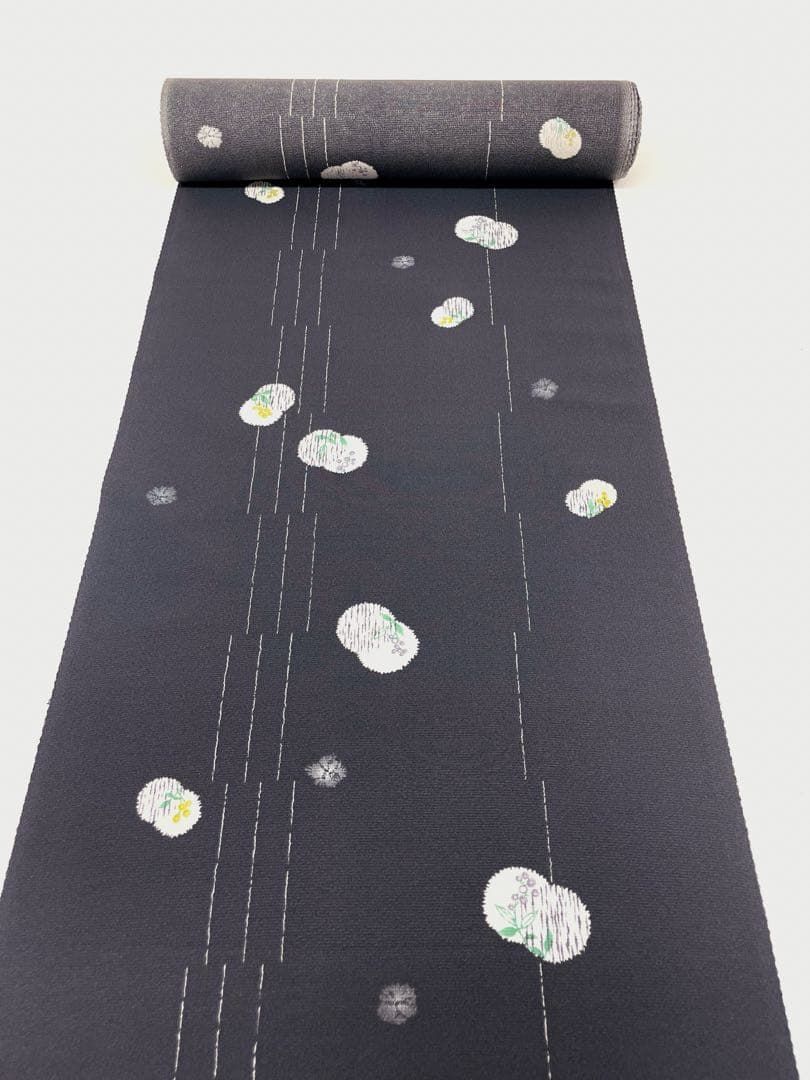 小紋 京友禅 藍鉄色 正絹 反物 - メルカリ