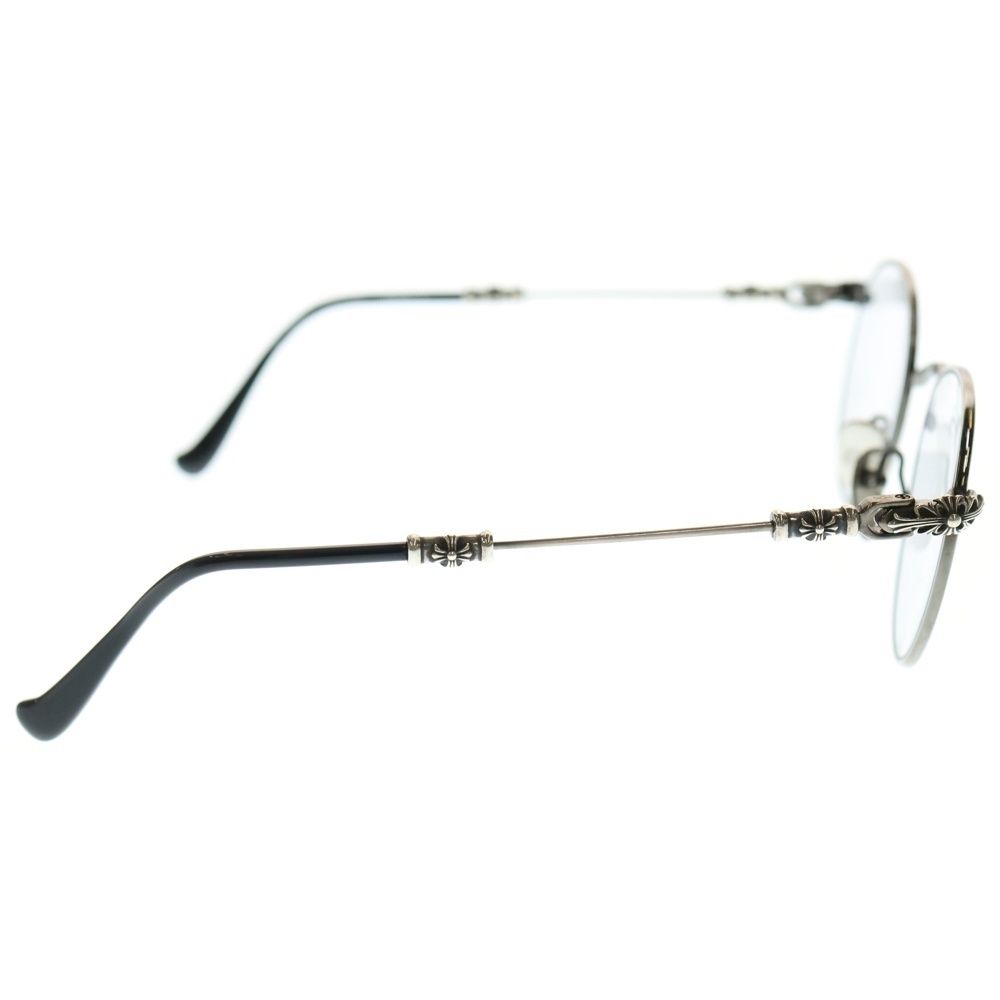 CHROME HEARTS クロムハーツ 49□22-145 BUBBA-A クロステンプルメタルフレームラウンド眼鏡 NICORILABO_COM