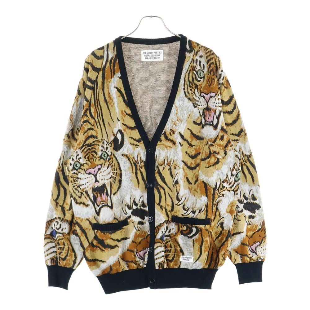 未使用 ワコマリア TIM LEHI ジャガード ニットカーディガン M WACKO MARIA (ワコマリア) TIM LEHI / KNIT JAQUARD CARDIGAN