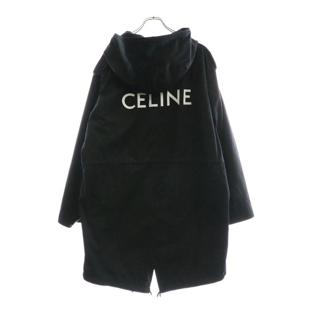 CELINE セリーヌ 24SS テクニカルコットン ジップアップ モッズコート ブラック 2W20C004N.38NO