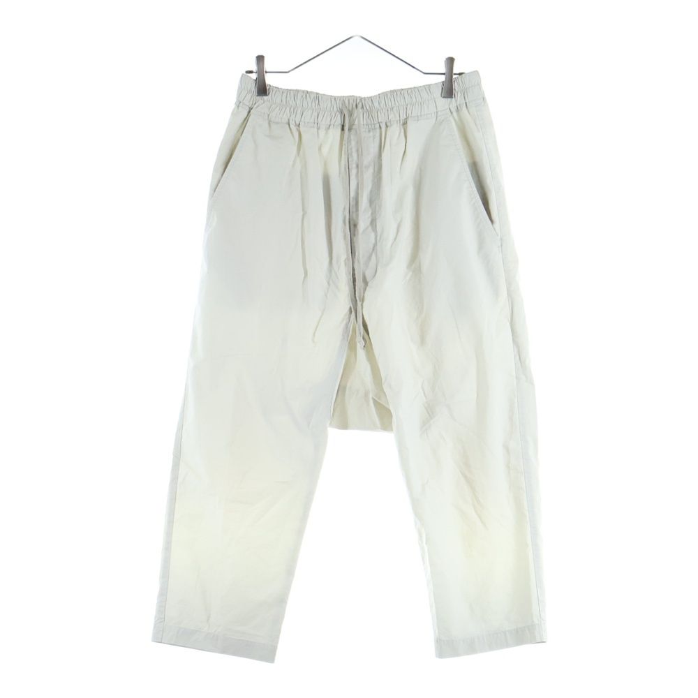 DRKSHDW ダークシャドウ 21SS Drawstring cropped pants ドローストリングクロップドパンツ サルエルパンツ ホワイト RU21S6381-P
