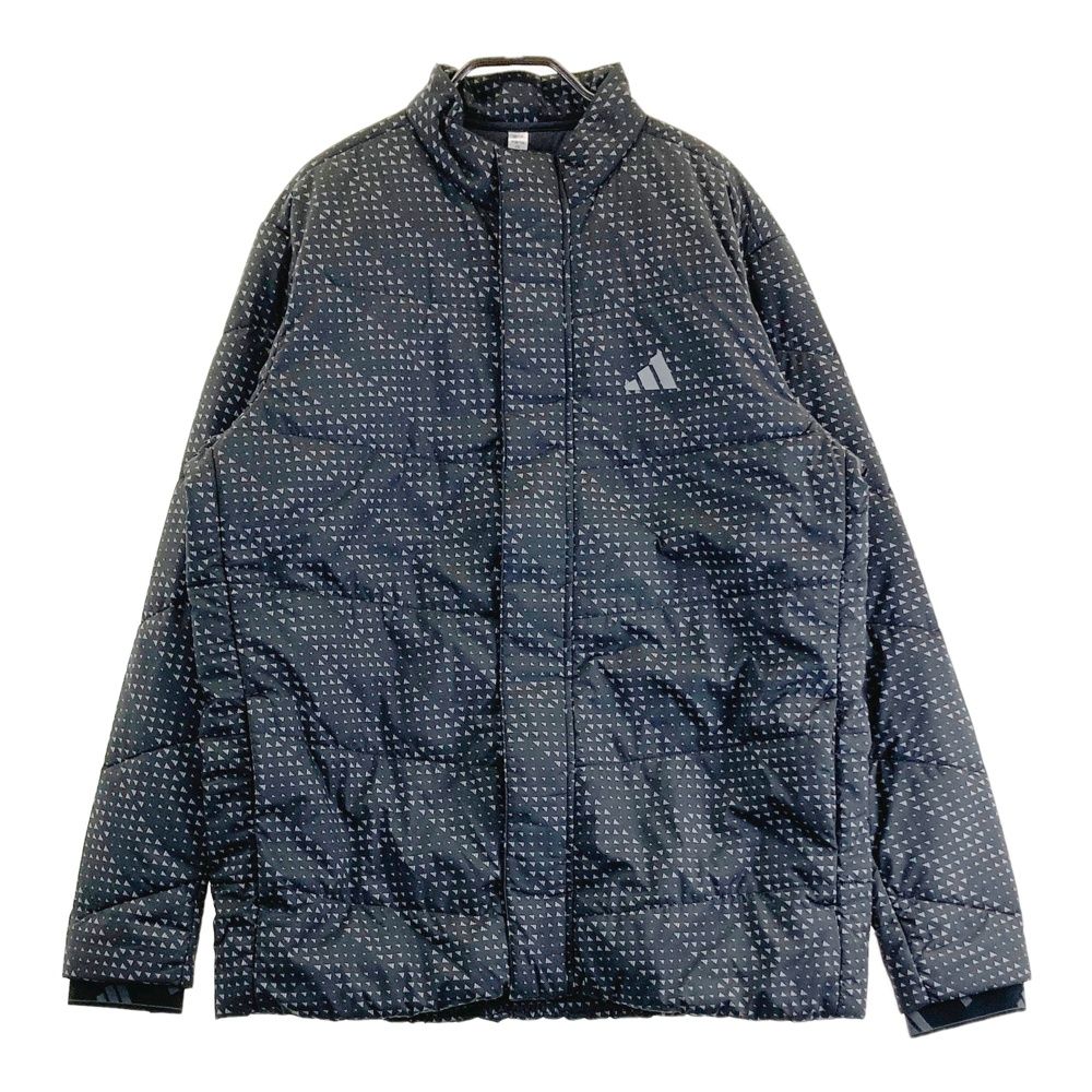 サイズ 2XL ADIDAS GOLF アディダスゴルフ HY0979 モデル 中綿 ジップジャケット ロゴ 総柄 グレー系 240101431614 ゴルフウェア メンズ ストスト